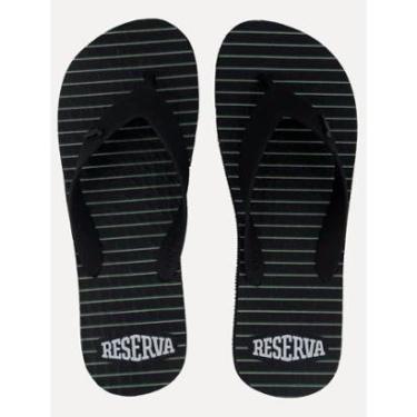 Imagem de Chinelo Reserva Masculino Listrado Bandeira Preto-Masculino