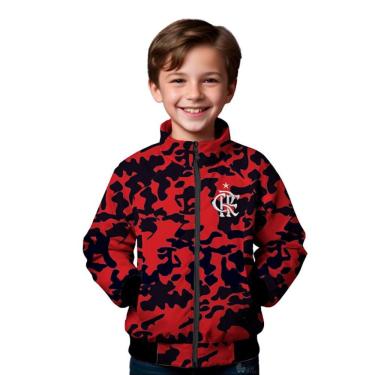 Imagem de Jaqueta Infantil Flamengo Blusa De Frio Camuflada Oficial