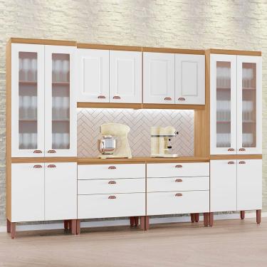 Imagem de Cozinha Patricia Modulada Composta por 06 módulos 100% MDF Tuboarte com Paneleiros e Balcões