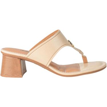 Imagem de Tamanco Feminino Casual Dia a Dia Passeio Trabalho Detalhe Metalizado Salto Casual Médio Dakota DB071