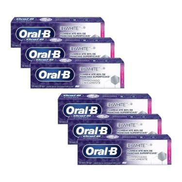 Imagem de Kit Creme Dental Oral-B 3D White Brilliant Fresh c/ 6 unidades