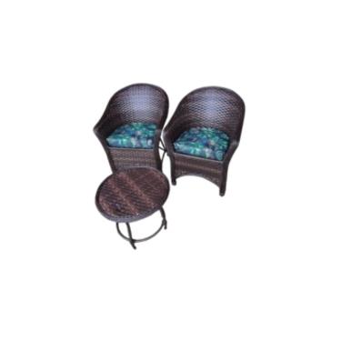 Imagem de Kit 2 Poltronas E Mesinha De Centro Fibra Sintética