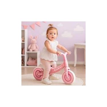 Imagem de Bicicleta Presente Infantil Sem Pedal Rosa Bike Aprender Andar Criança