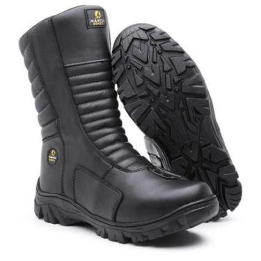 Imagem de bota motoqueiro coturno bota motoqueiro em couro impermeavel resistente blaqueada-Masculino