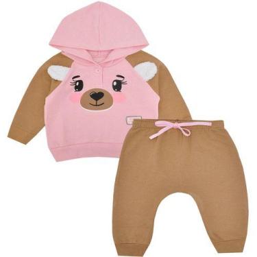 Imagem de Conjunto de Moletom Menina Bebê Inverno - Kiiwi, Kw057 rosa bb, 1
