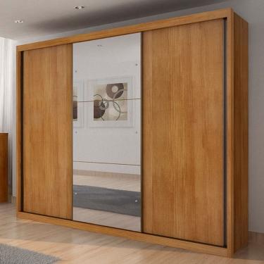 Imagem de Guarda-Roupa Casal ímola 6 Gavetas 3 Portas 100% Mdf com Espelho Cumaru - Pnr Móveis
