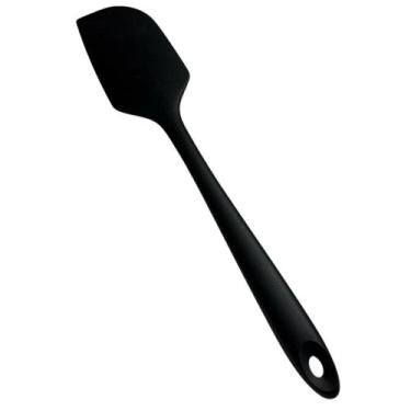 Imagem de Espátula silicone gourmet preta 6x1,6x29,2cm resistente e ideal para c