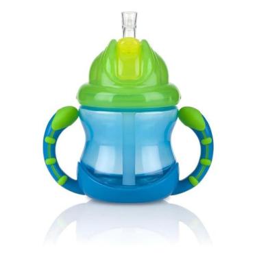 Imagem de Copo Transição Alça E Canudo De Silicone Retrátil 240ml Nûby - Nuby, A