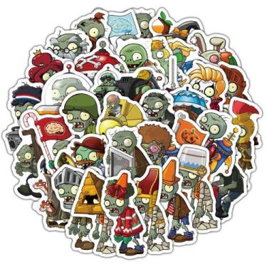 Imagem de Adesivos Plants Zombies, vinil impermeável, anime, 60 unidades/lote - 