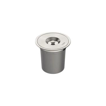 Imagem de Lixeira de Embutir Tramontina Clean Round em Aço Inox com Balde Plástico 5 L - Tramontina