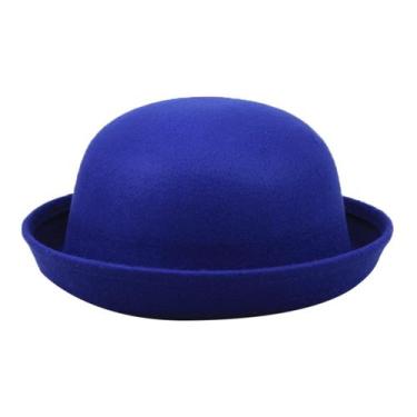 Imagem de Sombrero Panamá Bowler y Sombrero Bucket de Lana para Mujer Azul - Mar