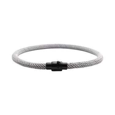 Imagem de Pulseira Masculina Multicolorida De 4mm Em Tecido Trançado, Acessório 