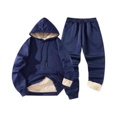 Imagem de Conjunto De Moletom Masculino De Inverno Com Capuz E Calça Jogger, Cas