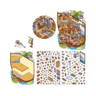 Imagem de Adesivos De Cena Em Miniatura 3D Kawaii, Brinquedos DIY, Jogos, Scrapb