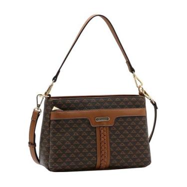 Imagem de Bolsa Média New Elemento Gráfico - Alça de Mão - Chenson 3485625 - Caf