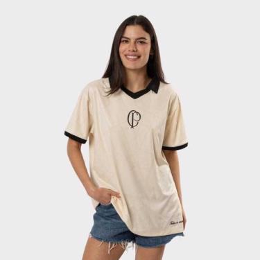 Imagem de Polo Corinthians 115 Anos Feminina Bege, P
