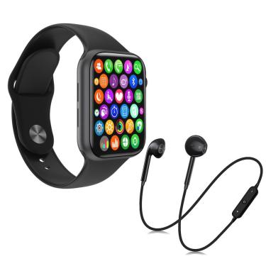 Imagem de Kit 1 Relógio Smartwatch Iwo 8 Lite Plus+ 1 Fone S6 Preto