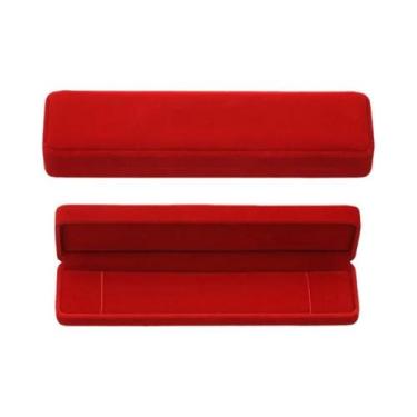 Imagem de Estojo De Armazenamento De Joias De Casamento Em Veludo Vermelho, Orga