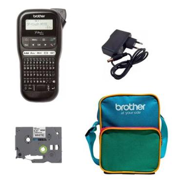 Imagem de Rotulador Brother Pt-h110bk + Fonte + Fita Tze231 Gen + Bag Color