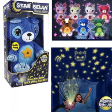 Imagem de Urso De Pelucia Com Projetor De Estrelas Unicornio Noite Iluminada Mus