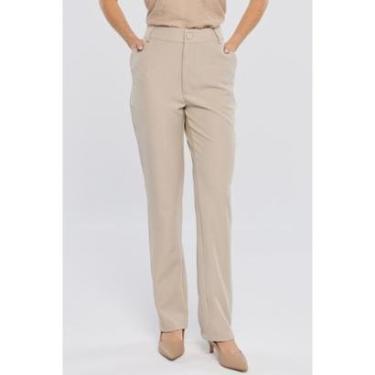 Imagem de Calça PKS Alfaiataria Melange Bege-Feminino