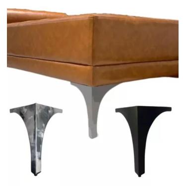 Imagem de Kit 16 Pés De Alumínio 20cm P/ Sofá, Poltrona Pronta Entrega - Ralph C