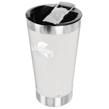 Imagem de Copo Térmico Leonidas, 473ml, Quente ou Frio, Metal, Branco