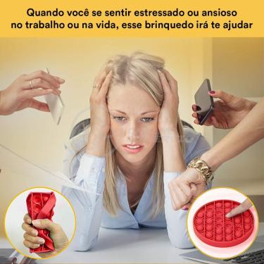 Imagem de Pop It Circular Anti Stress Sensor Vermelho