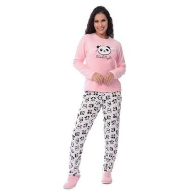 Imagem de Pijama Feminino Inverno Longo Soft Majestosa Fleece Adulto-Feminino