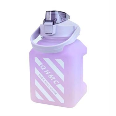 Imagem de Garrafa Plástico Quadrada Com Canudo E Alça Tie Dye 1,5 L - CASITA, Li