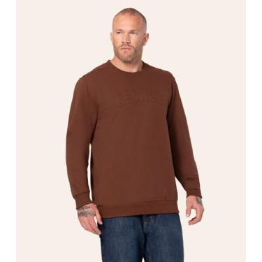 Imagem de Moletom Masculino Moletom Felpado Bordado Diametro Marrom, GG, Marrom