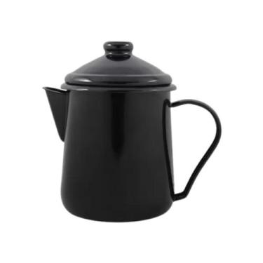 Imagem de Leiteira Esmaltada Ewel 1.1L Indução, Gás, Lenha Preto