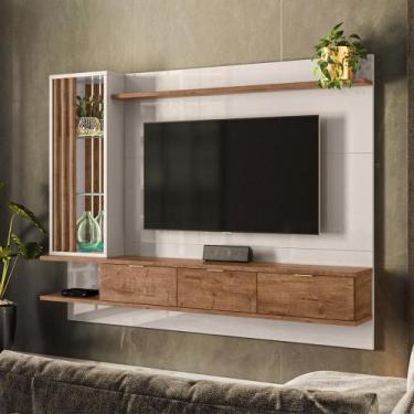 Imagem de Painel Sala Leblon para Tv até 60 Polegadas Espelho 3 Portas - Lukalia