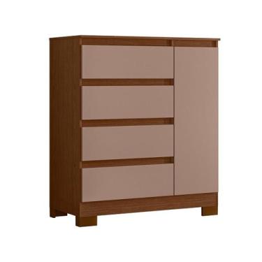 Imagem de Cômoda Sapateira Olimpia Quarto Com 4 Gavetas e 1 Porta - Loja DoceLar