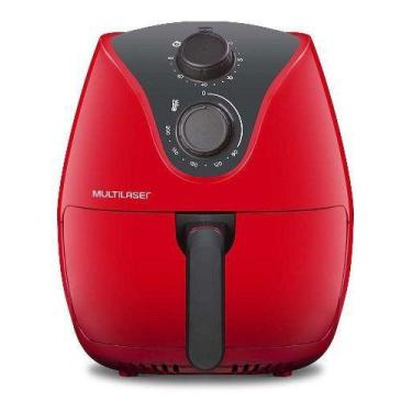 Imagem de Fritadeira AirFryer Multilaser familia 4litros original 220V, Vermelho