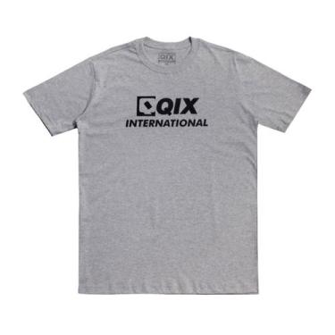 Imagem de Camiseta qix t-shirt simple original algodão, Masculino, M, Mescla