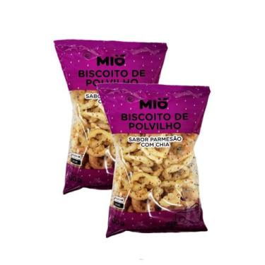 Imagem de Kit 2 Biscoito Polvilho Mió Parmesão com Chia 80g