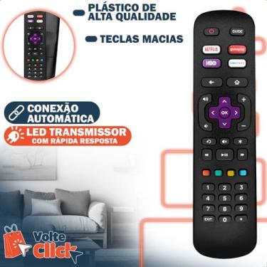 Imagem de Controle Remoto Compatível TV Semp Roku RC720 Botões Netflix Globoplay