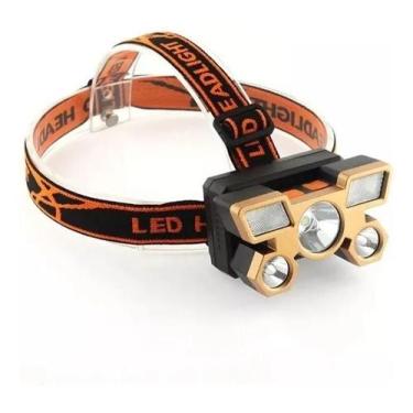 Imagem de Lanterna De Cabeça Recarregável Profissional C/ 5 Leds Forte - Fluorel