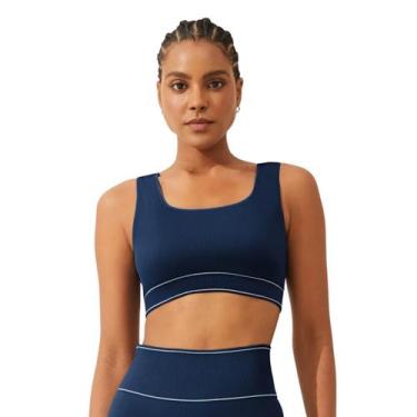 Imagem de Top Fitness Treino Comfort Canelado Alças Fixas Decote Reto Hope Resor