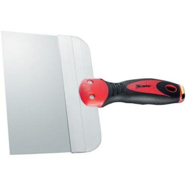 Imagem de Betumadeira aco inox retangular 8" 20cm para gesso cabo emborrachado m