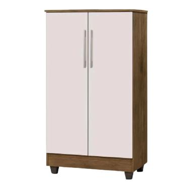 Imagem de Armário Multiuso Organizador Lavanderia 2 Portas 1,18m Smart Jequitibá / Off White J&A