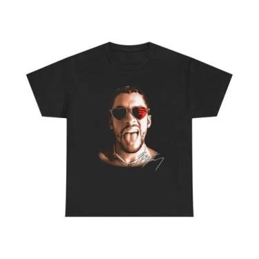 Imagem de Camiseta Unissex Oversized De Algodão Com Estampa De Cantor De Hip-hop