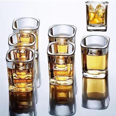 Imagem de Jogo de Copos de Shot Hlukana 6 Peças Transparente 65 ml Quadrado