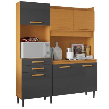 Imagem de Armário de Cozinha Aramóveis Selena Select R2000445 06 portas 02 gavetas espaço para mi...