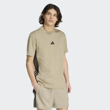 Imagem de Camiseta Adidas 3 Stripes Verde e Preta, G