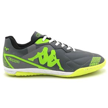 Imagem de Tênis Masculino Indoor San Francisco Kappa F8513, Branco verde limao, 