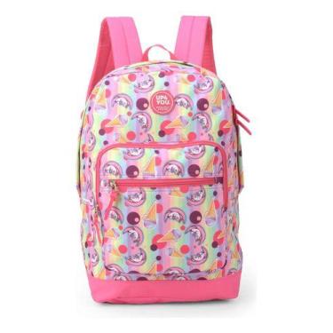 Imagem de Mochila De Costas Juvenil Escolar Unicórnio Up4you, Pink