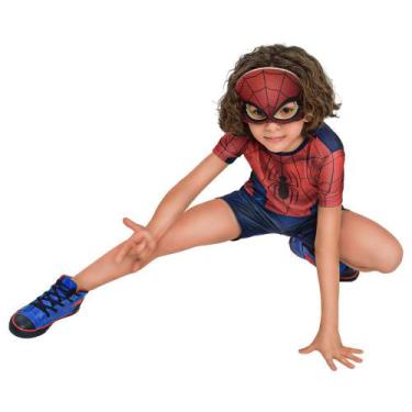 Imagem de Fantasia Homem Aranha Pop Infantil Curta Original + Máscara - Global F