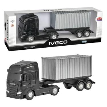 Imagem de Caminhão Iveco S-Way Toco Com Container - Brinquedo Infantil De Transp